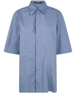Sofie D'Hoore Overhemden ,Blauw ,Katoen Bodhi Shirt Met Korte Mouwen