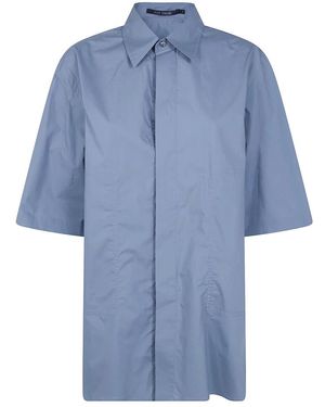 Sofie D'Hoore Overhemden ,Blauw ,Katoen Bodhi Shirt Met Korte Mouwen