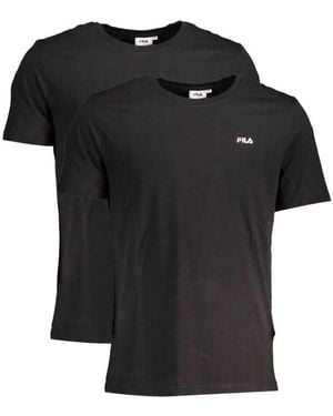 Fila Schwarzes Baumwoll Herren Tshirt Urban Chic