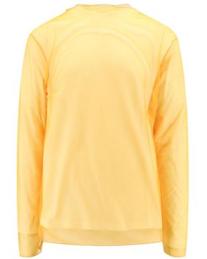 Jil Sander T-shirt in cotone arancione con scollo a giro - Giallo