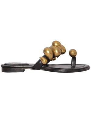Patrizia Pepe Ballon Leder Sandalen - Braun