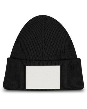 Maison Margiela Cappello beanie in misto lana - Nero