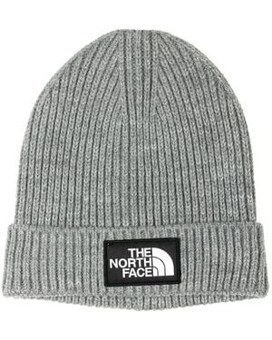 The North Face Logo Beanie Hat - Grijs