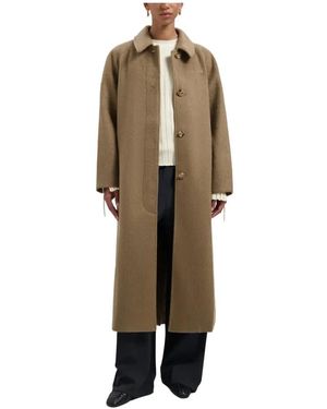 OLAF HUSSEIN Single-Breasted Coats - Natural