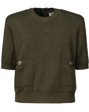 Golden Goose Round-Neck Knitwear - Green