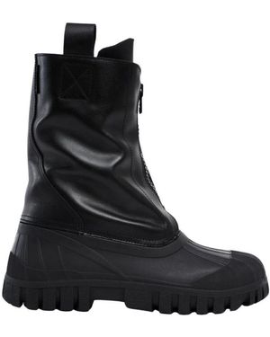 Stutterheim Wasserabweisende leder-reißverschlussstiefel - Schwarz