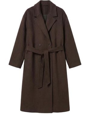 Vero Moda Jassen ,Bruin ,Wol Lange Double-Breasted Jas