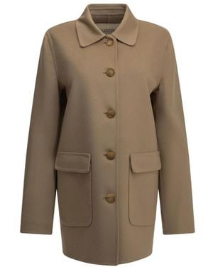 Valentino Single-Breasted Coats - Verde