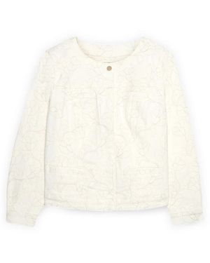 FIORELLA RUBINO Denim Jas Met Bloemenborduursel - Wit