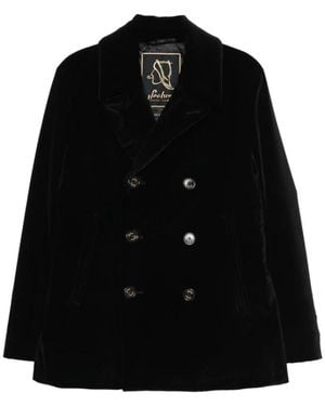 Sealup Genova Zweireihiger Mantel - Schwarz