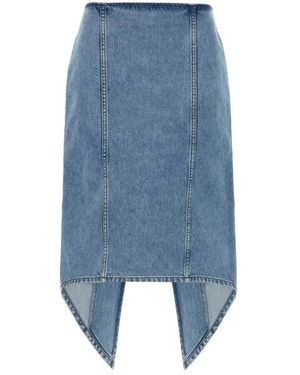JW Anderson Rokken ,Blauw ,Denim Denim Midi Rok Met Platte Zakken
