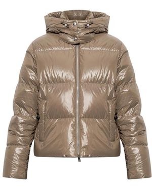 Moose Knuckles Jassen ,Bruin ,Nylon Moonstone Puffer Jas