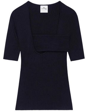 Courreges Trui Met Ronde Hals - Blauw