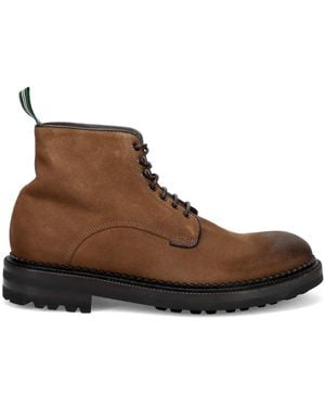 Green George Lace-Up Boots - Brown