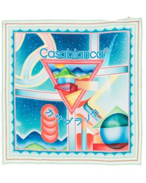 CASABLANCA Silky Scarves - Blue