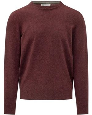 Brunello Cucinelli Kaschmir-Rundhals-Pullover - Rot