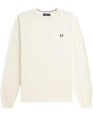 Fred Perry Round-Neck Knitwear - Blanc