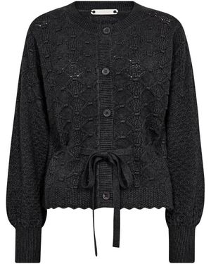 co'couture Truien & Vesten ,Grijs ,Cardigans - Zwart