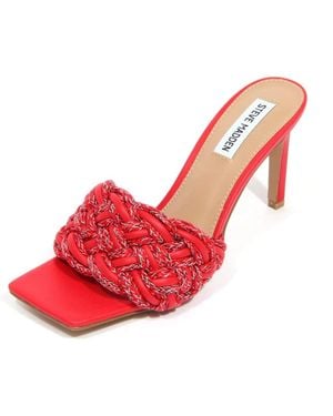 Steve Madden Heeled Mules - Red