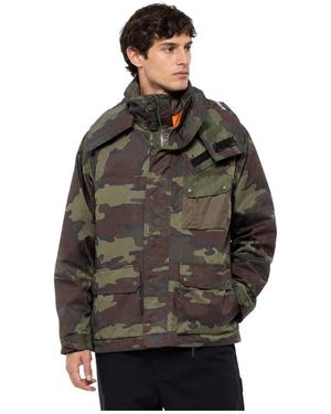 Dolce & Gabbana Jassen ,Veelkleurig ,Camouflage Button-Up Jacket - Grijs