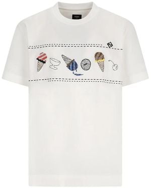 Fendi Tops ,Wit ,T-Shirts