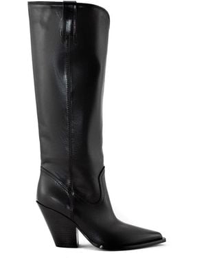 Elena Iachi Cowboy Boots - Black