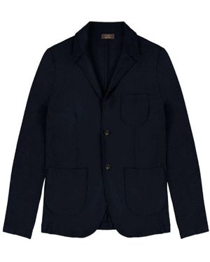 Zanone Schmal Geschnittener Blazer Mit Aufgesetzten Taschen - Blau