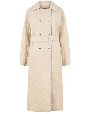 Moorer Belted Coats - Natural