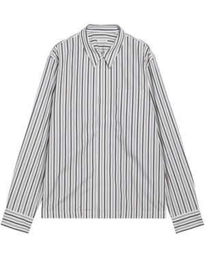 Dries Van Noten Overhemden ,Wit ,Corran Shirt - Grijs