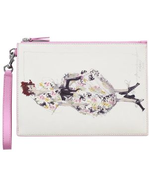 Marc Jacobs Accessoires ,Roze ,Leer Pochette Marc Sketch - Wit