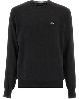 La Martina Round-Neck Knitwear - Nero