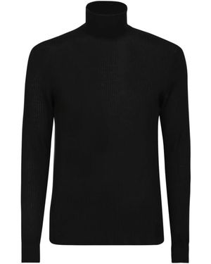 Dell'Oglio Turtlenecks - Black