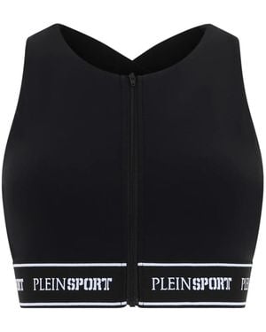 Philipp Plein Ondergoed ,Zwart ,Fleece Bra Top