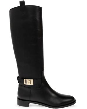 Ferragamo High Boots - Negro
