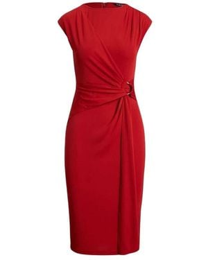 Ralph Lauren Fabiana Kleid Mit Ellenbogenärmeln - Rot