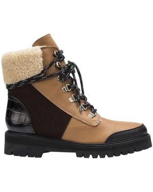 Flattered Schoenen ,Bruin ,Wol Gezellige Wolgevoerde Enkellaarzen