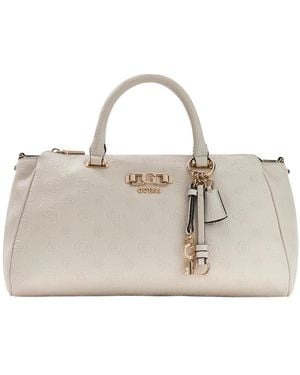 Guess Tassen ,Wit ,Polyester Anise Large Box Satchel - Naturel