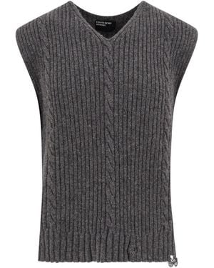 Enfants Riches Deprimes V-Neck Knitwear - Gris