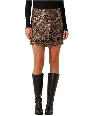 Studio Amaya Rokken ,Veelkleurig ,Juliette Skirt - Zwart