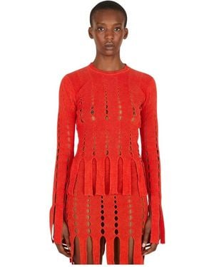 Ambush Round-Neck Knitwear - Red