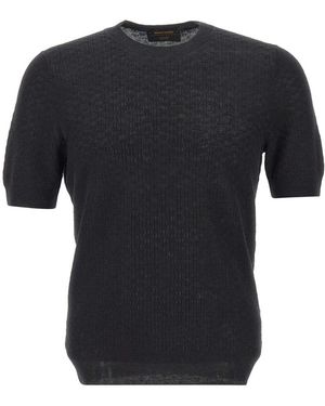 Gran Sasso Round-Neck Knitwear - Black