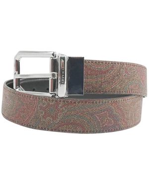 Etro Gürtel Mit Paisley-Muster - Grau