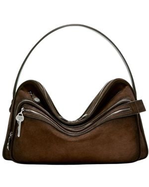 Acne Studios Camero Camera Suede Wax - Braun