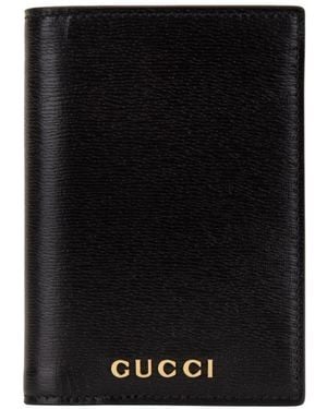 Gucci Accessoires ,Zwart ,Leer Passport Holder