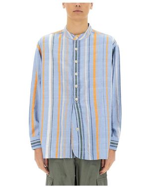 Nigel Cabourn Overhemden ,Veelkleurig ,Omtc 6 Tunic Shirt - Blauw