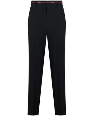 Gucci Wollen Broek Met Hoge Taille - Zwart