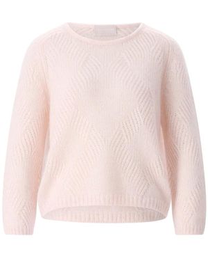 Hemisphere Truien & Vesten ,Roze ,Katoen Rondgebreide Trui