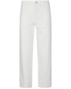 Eleventy Denim Pinces Hose - Weiß