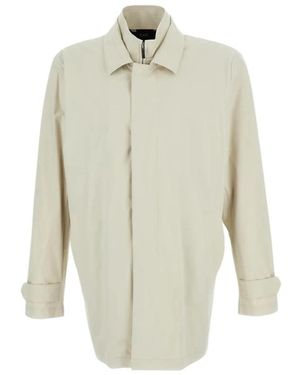 Fay Single-Breasted Coats - White