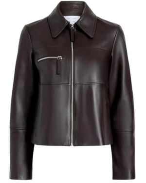 Proenza Schouler Annabel Leren Jas - Zwart